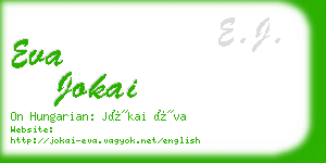 eva jokai business card